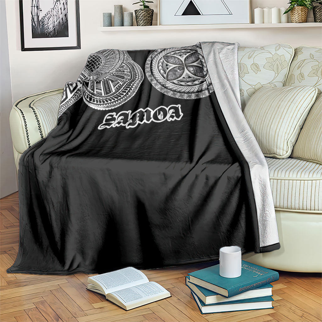 Samoa Traditional Tattoo Blanket Tribal Tatau Pattern LT03 Black - Polynesian Pride