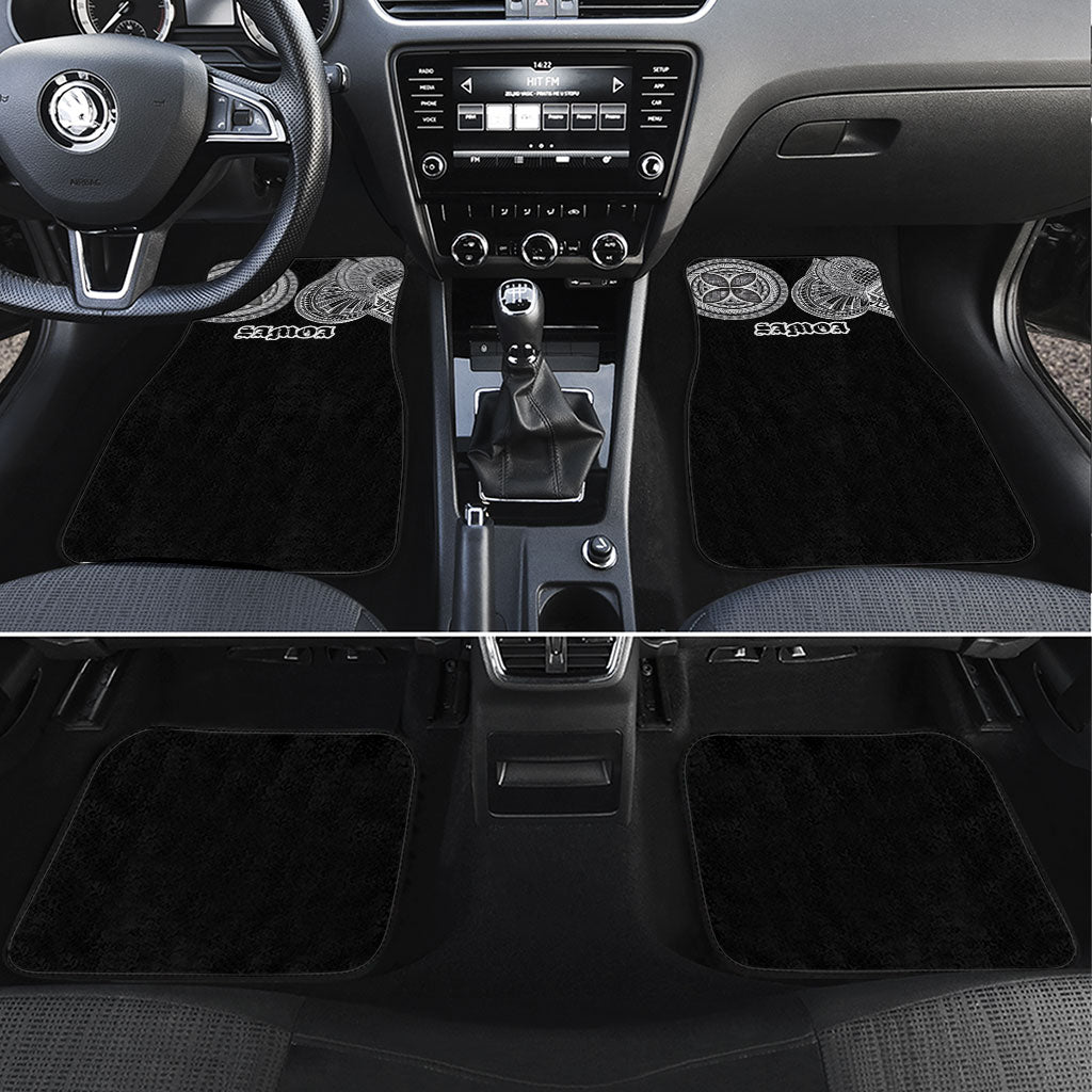 Samoa Traditional Tattoo Car Mats Tribal Tatau Pattern LT03 Set 4pcs Black - Polynesian Pride