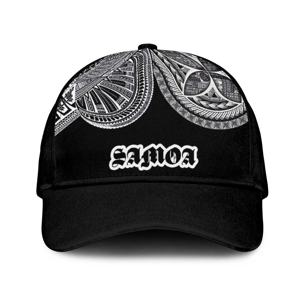Samoa Traditional Tattoo Classic Cap Tribal Tatau Pattern LT03 Universal Fit Black - Polynesian Pride