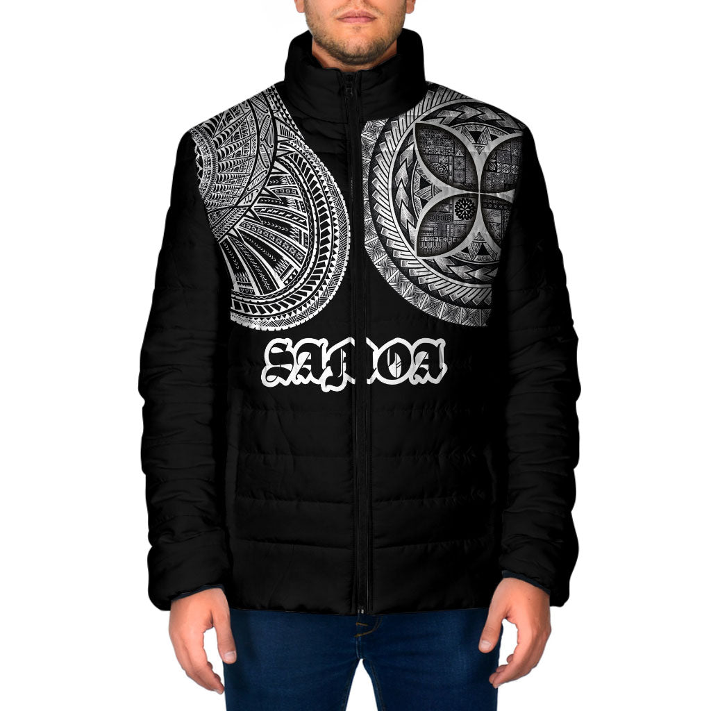 Samoa Traditional Tattoo Padded Jacket Tribal Tatau Pattern LT03 Men Black - Polynesian Pride