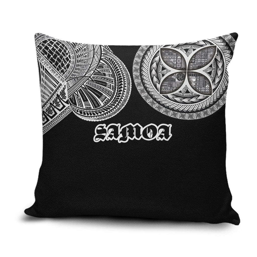 Samoa Traditional Tattoo Pillow Cover Tribal Tatau Pattern LT03 Black - Polynesian Pride