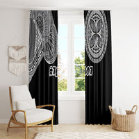 Samoa Traditional Tattoo Window Curtain Tribal Tatau Pattern LT03 - Polynesian Pride