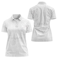 Samoa Lotu Tamaiti Women Polo Shirt Tribal Tatau with Siapo Pattern LT03 - Polynesian Pride