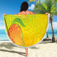 Hawaiian Mango Beach Blanket Polynesian Art Pattern and Kakau Tattoo LT03 - Polynesian Pride