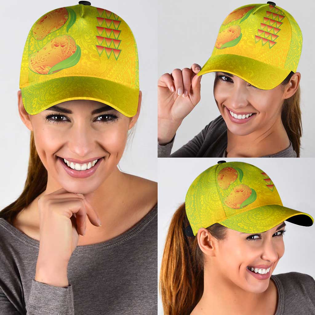 Hawaiian Mango Classic Cap Polynesian Art Pattern and Kakau Tattoo LT03 - Polynesian Pride