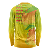 Hawaiian Mango Long Sleeve Shirt Polynesian Art Pattern and Kakau Tattoo LT03 - Polynesian Pride