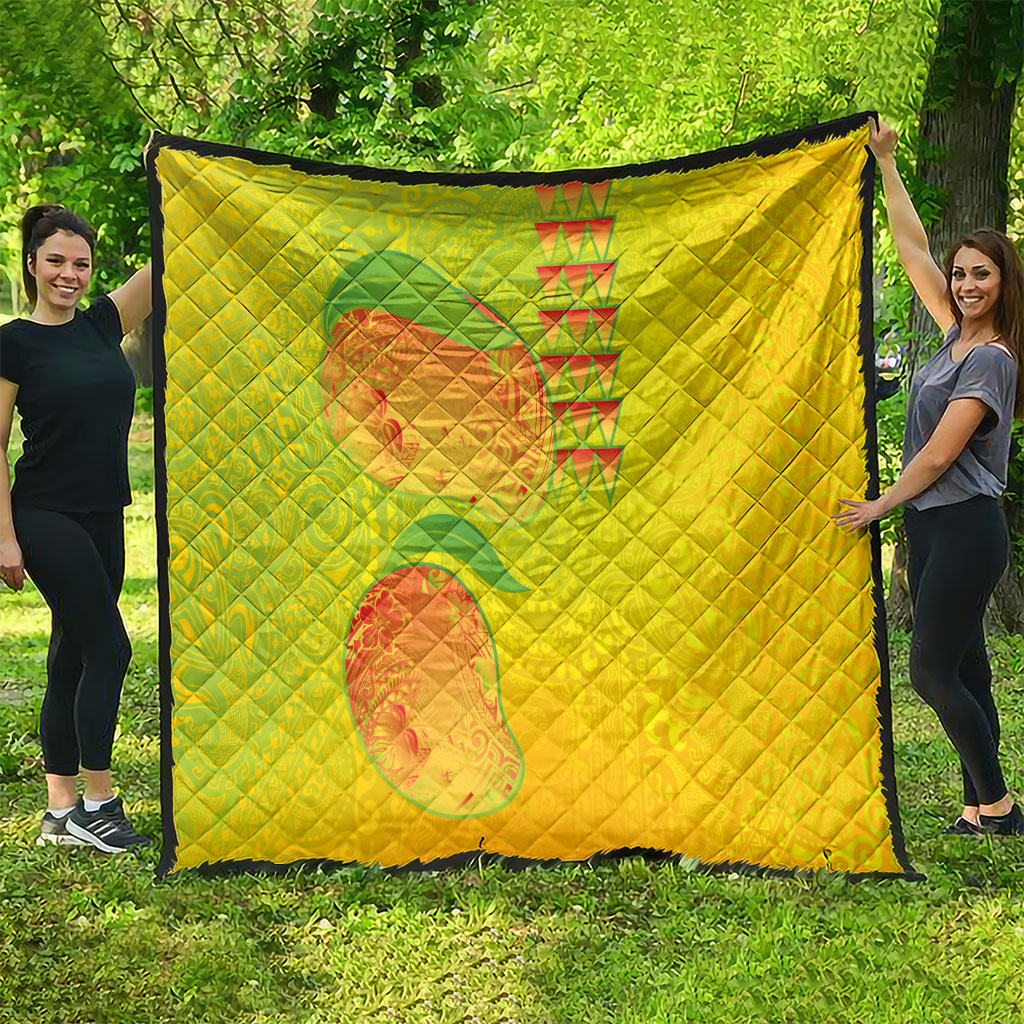 Hawaiian Mango Quilt Polynesian Art Pattern and Kakau Tattoo LT03 - Polynesian Pride