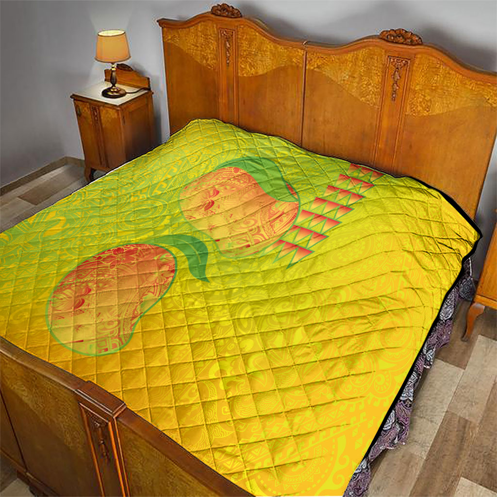 Hawaiian Mango Quilt Polynesian Art Pattern and Kakau Tattoo LT03 - Polynesian Pride