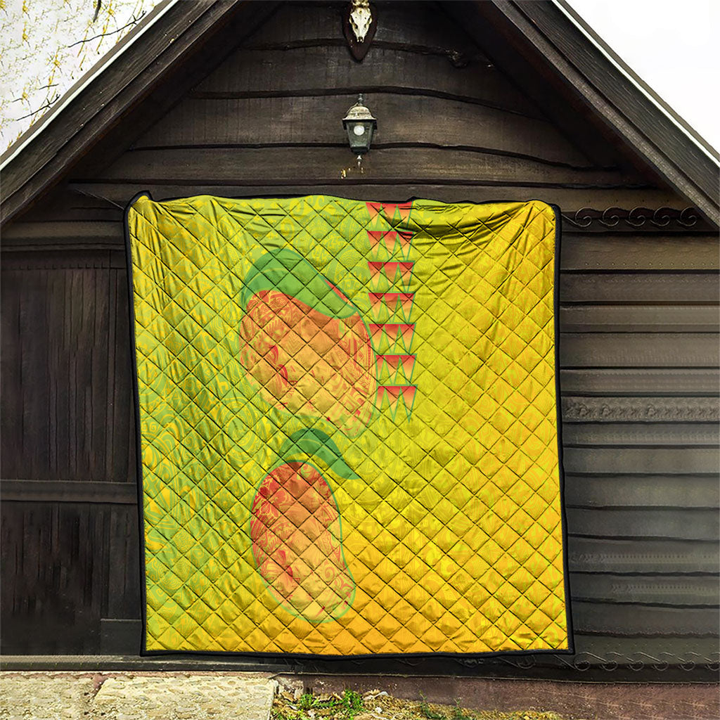 Hawaiian Mango Quilt Polynesian Art Pattern and Kakau Tattoo LT03 - Polynesian Pride