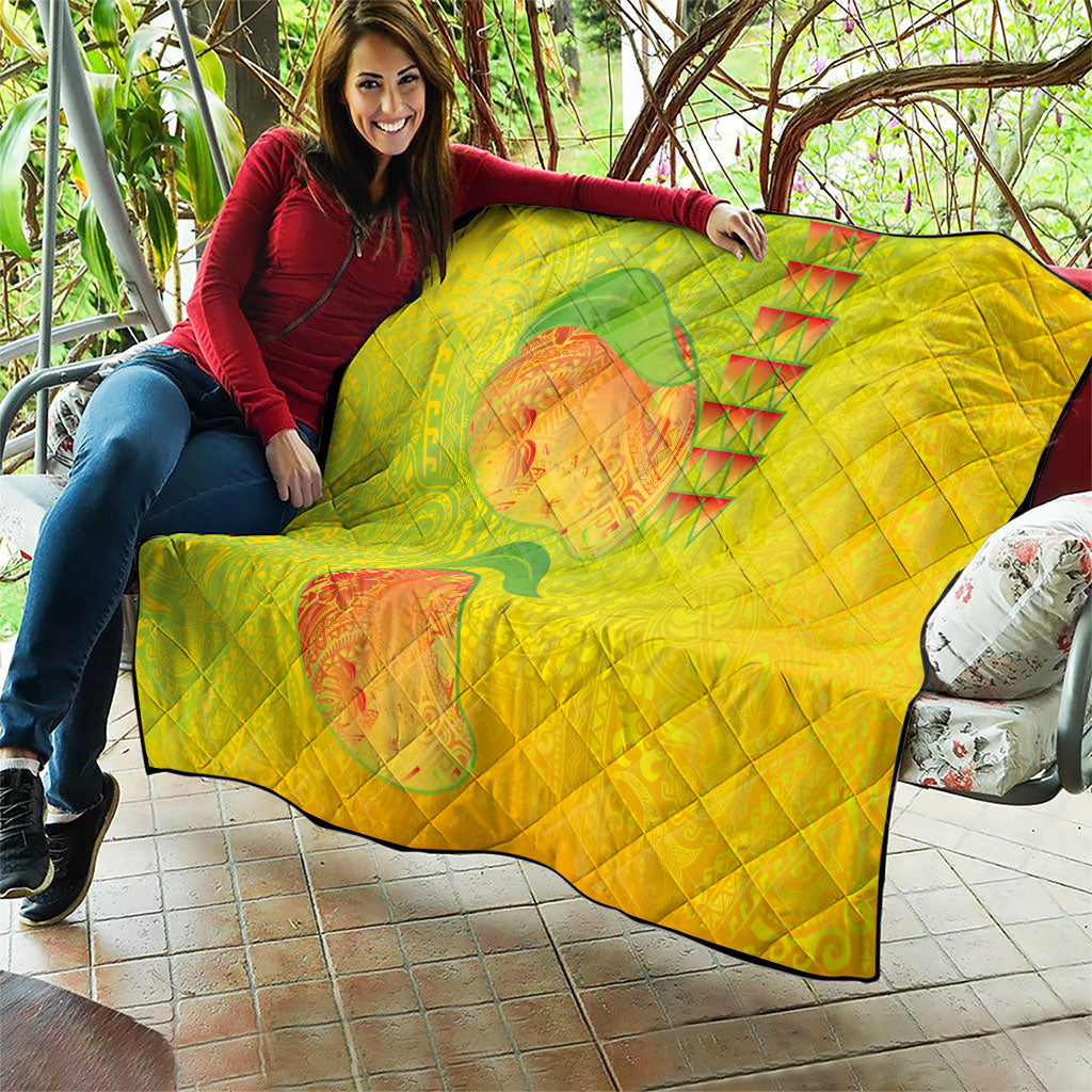 Hawaiian Mango Quilt Polynesian Art Pattern and Kakau Tattoo LT03 - Polynesian Pride