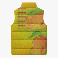 Hawaiian Mango Sleeveless Puffer Jacket Polynesian Art Pattern and Kakau Tattoo LT03 - Polynesian Pride
