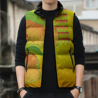 Hawaiian Mango Sleeveless Puffer Jacket Polynesian Art Pattern and Kakau Tattoo LT03 - Polynesian Pride