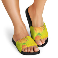 Hawaiian Mango Slide Sandals Polynesian Art Pattern and Kakau Tattoo LT03 - Polynesian Pride