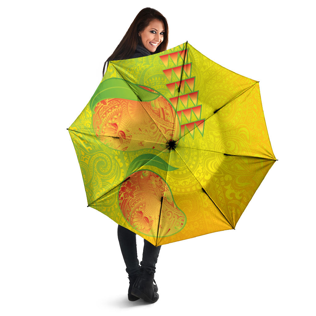 Hawaiian Mango Umbrella Polynesian Art Pattern and Kakau Tattoo LT03 - Polynesian Pride