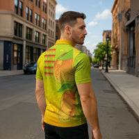 Hawaiian Mango Zipper Polo Shirt Polynesian Art Pattern and Kakau Tattoo LT03 - Polynesian Pride