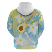 Hawaiian Ukulele Avocado Hoodie Leis and Polynesian Pattern LT03 - Polynesian Pride