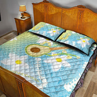 Hawaiian Ukulele Avocado Quilt Bed Set Leis and Polynesian Pattern LT03 - Polynesian Pride