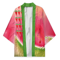 Hawaiian Watermelon Kimono with Kakau Art Tattoo LT03 Unisex Multicolor - Polynesian Pride