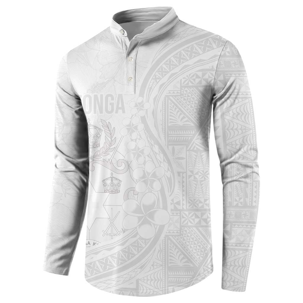 Tonga Faka Sepitema Button Sweatshirt Ngatu Pattern with Plumeria and Hibiscus LT03 - Polynesian Pride