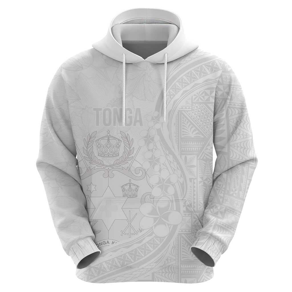 Tonga Faka Sepitema Hoodie Ngatu Pattern with Plumeria and Hibiscus LT03 - Polynesian Pride