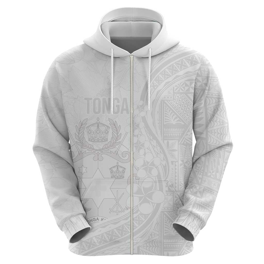 Tonga Faka Sepitema Hoodie Ngatu Pattern with Plumeria and Hibiscus LT03 - Polynesian Pride