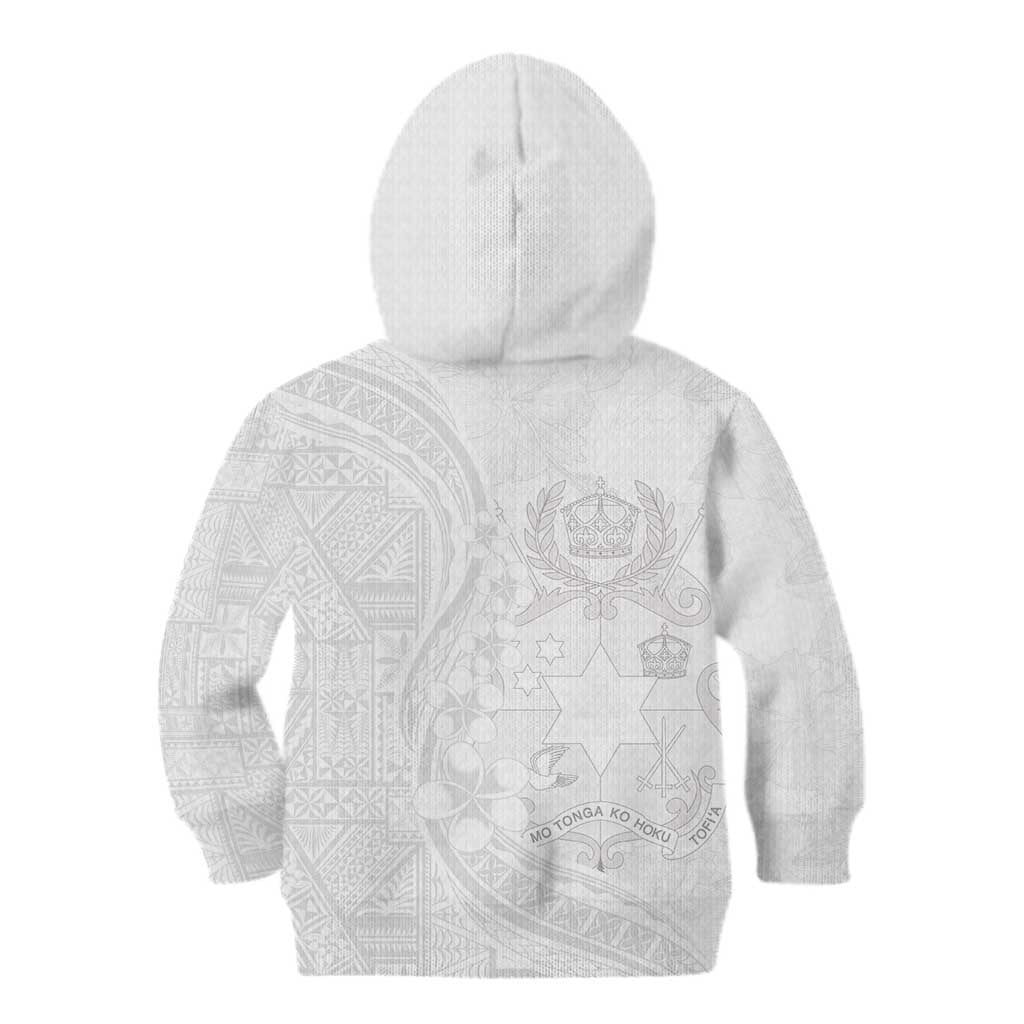 Tonga Faka Sepitema Kid Hoodie Ngatu Pattern with Plumeria and Hibiscus LT03 - Polynesian Pride