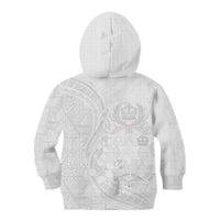 Tonga Faka Sepitema Kid Hoodie Ngatu Pattern with Plumeria and Hibiscus LT03 - Polynesian Pride
