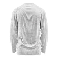 Tonga Faka Sepitema Long Sleeve Shirt Ngatu Pattern with Plumeria and Hibiscus LT03 - Polynesian Pride