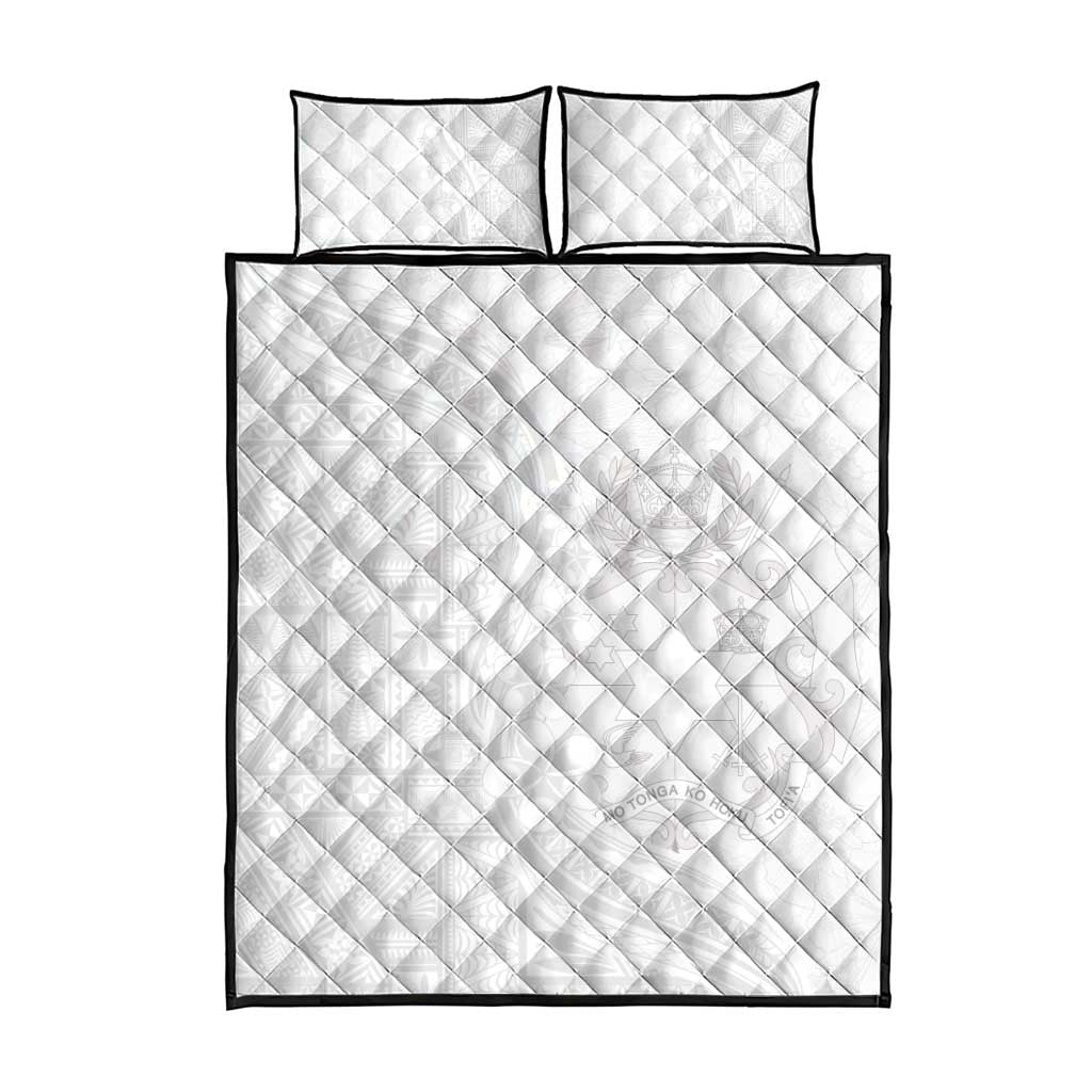 Tonga Faka Sepitema Quilt Bed Set Ngatu Pattern with Plumeria and Hibiscus LT03 - Polynesian Pride