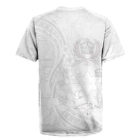 Tonga Faka Sepitema Rugby Jersey Ngatu Pattern with Plumeria and Hibiscus LT03 - Polynesian Pride