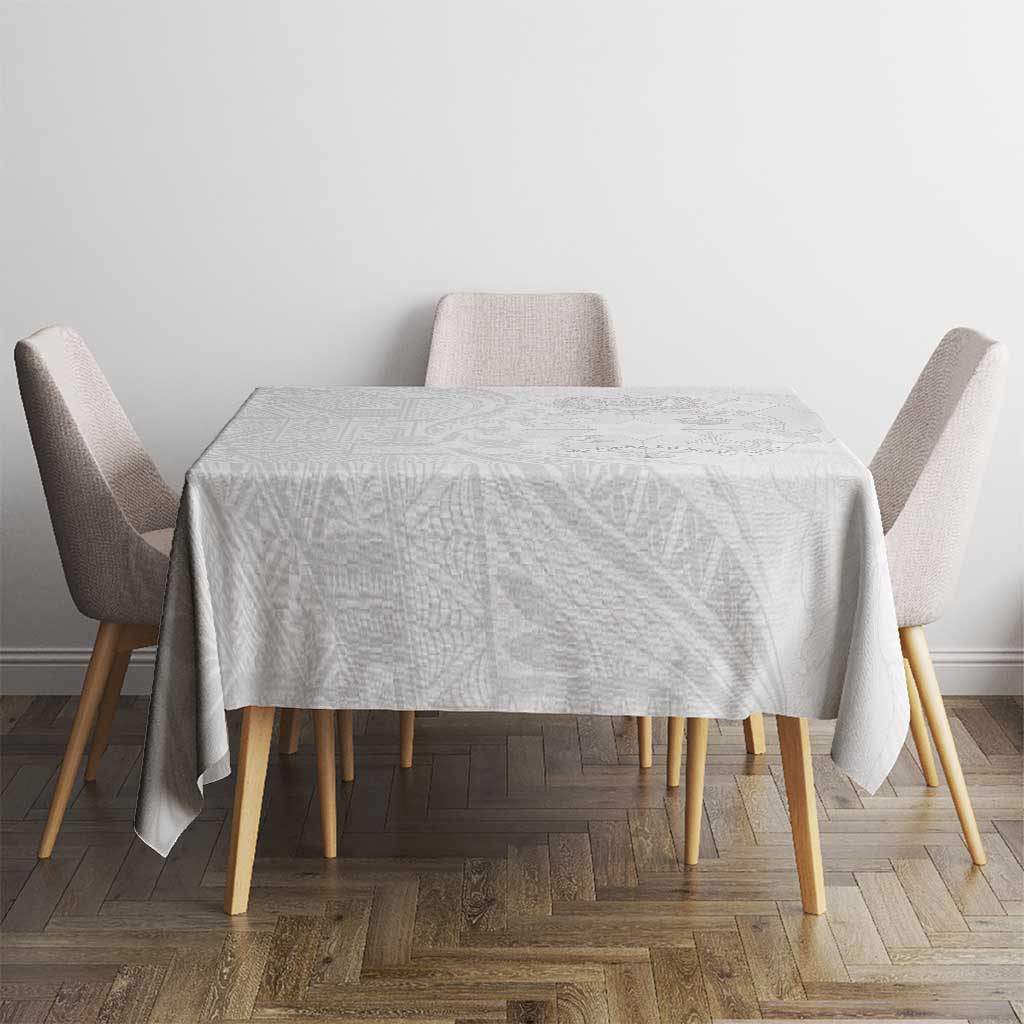 Tonga Faka Sepitema Tablecloth Ngatu Pattern with Plumeria and Hibiscus LT03 - Polynesian Pride