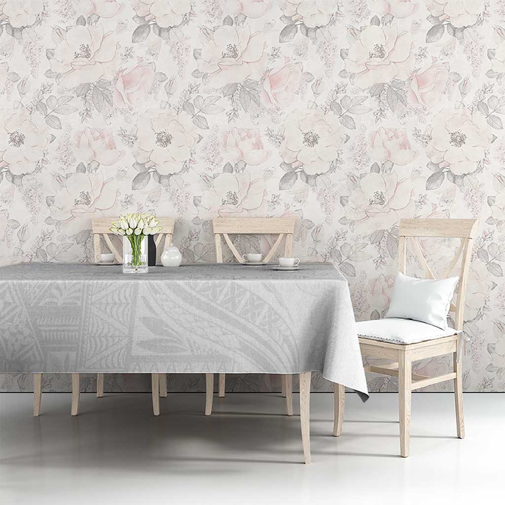 Tonga Faka Sepitema Tablecloth Ngatu Pattern with Plumeria and Hibiscus LT03 - Polynesian Pride