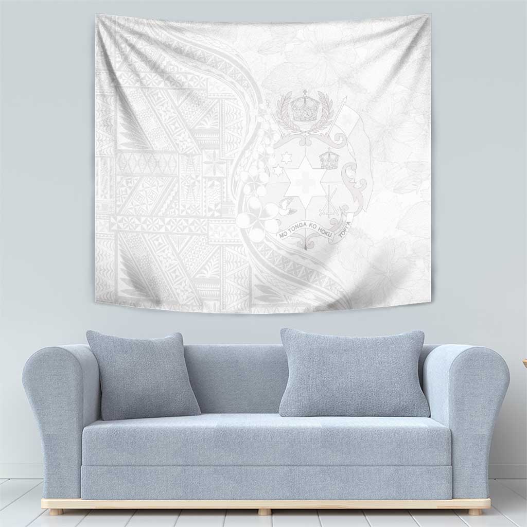 Tonga Faka Sepitema Tapestry Ngatu Pattern with Plumeria and Hibiscus LT03 - Polynesian Pride