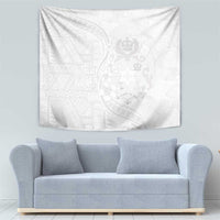 Tonga Faka Sepitema Tapestry Ngatu Pattern with Plumeria and Hibiscus LT03 - Polynesian Pride