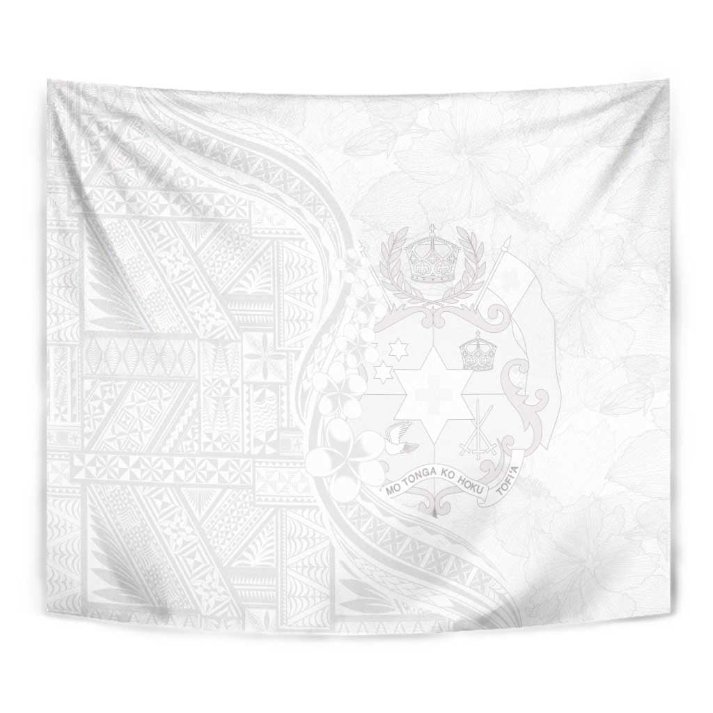 Tonga Faka Sepitema Tapestry Ngatu Pattern with Plumeria and Hibiscus LT03 - Polynesian Pride