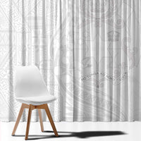 Tonga Faka Sepitema Window Curtain Ngatu Pattern with Plumeria and Hibiscus LT03 - Polynesian Pride