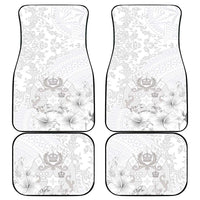 Tonga Faka Sepitema Car Mats Ngatu and Floral Pattern with Blooming Hibiscus LT03 - Polynesian Pride