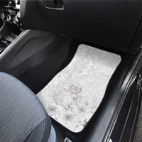 Tonga Faka Sepitema Car Mats Ngatu and Floral Pattern with Blooming Hibiscus LT03 - Polynesian Pride