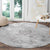 Tonga Faka Sepitema Round Carpet Ngatu and Floral Pattern with Blooming Hibiscus