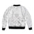 Tonga Faka Sepitema Sleeve Zip Bomber Jacket Ngatu and Floral Pattern with Blooming Hibiscus