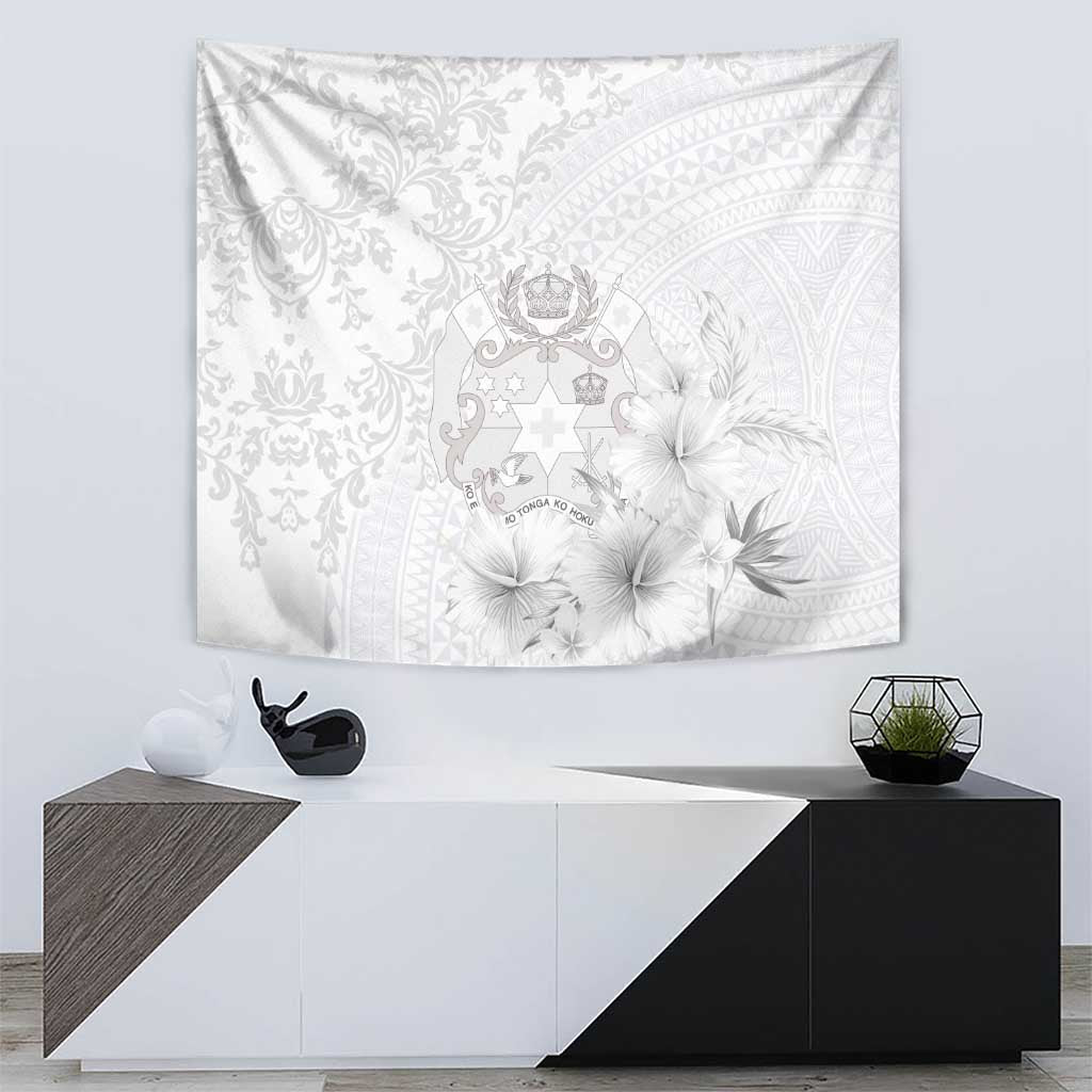 Tonga Faka Sepitema Tapestry Ngatu and Floral Pattern with Blooming Hibiscus LT03 - Polynesian Pride