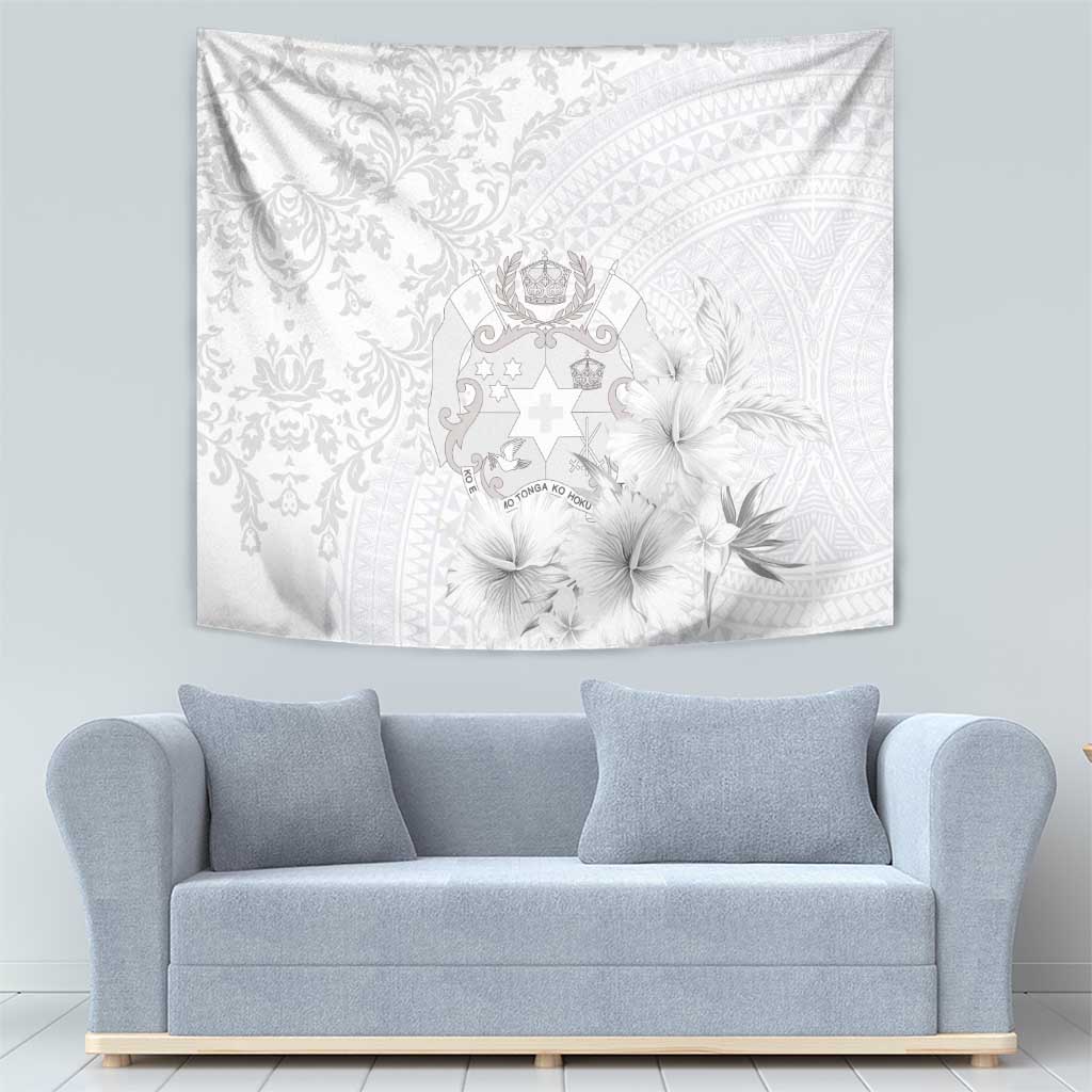 Tonga Faka Sepitema Tapestry Ngatu and Floral Pattern with Blooming Hibiscus LT03 - Polynesian Pride