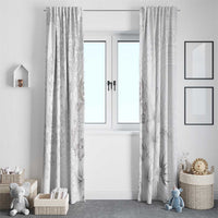 Tonga Faka Sepitema Window Curtain Ngatu and Floral Pattern with Blooming Hibiscus LT03 - Polynesian Pride