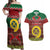 Vanuatu Christmas Couples Matching Off Shoulder Maxi Dress and Hawaiian Shirt Pig Tusk Beautiful Merry Xmas Snowflake LT03 Red - Polynesian Pride