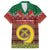 Vanuatu Christmas Family Matching Long Sleeve Bodycon Dress and Hawaiian Shirt Pig Tusk Beautiful Merry Xmas Snowflake LT03 Dad's Shirt - Short Sleeve Red - Polynesian Pride