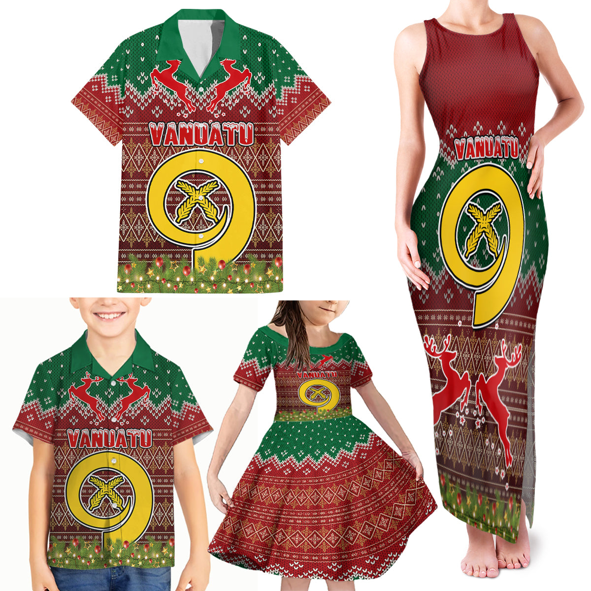 Vanuatu Christmas Family Matching Tank Maxi Dress and Hawaiian Shirt Pig Tusk Beautiful Merry Xmas Snowflake LT03 - Polynesian Pride