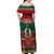 Vanuatu Christmas Off Shoulder Maxi Dress Pig Tusk Beautiful Merry Xmas Snowflake LT03 - Polynesian Pride