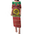 Personalised Vanuatu Christmas Puletasi Pig Tusk Beautiful Merry Xmas Snowflake LT03 Long Dress Red - Polynesian Pride