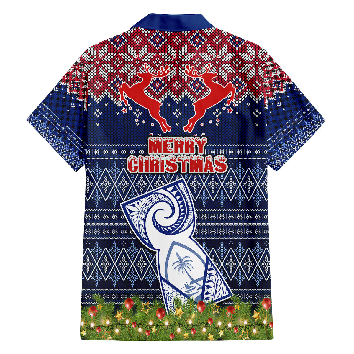 Guam Christmas Kid Hawaiian Shirt Chamorro Guam Tattoos Beautiful Merry Xmas Snowflake LT03 - Polynesian Pride