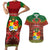 Tonga Christmas Couples Matching Short Sleeve Bodycon Dress and Hawaiian Shirt Coat of Arms and Map Beautiful Merry Xmas Snowflake LT03 Red - Polynesian Pride